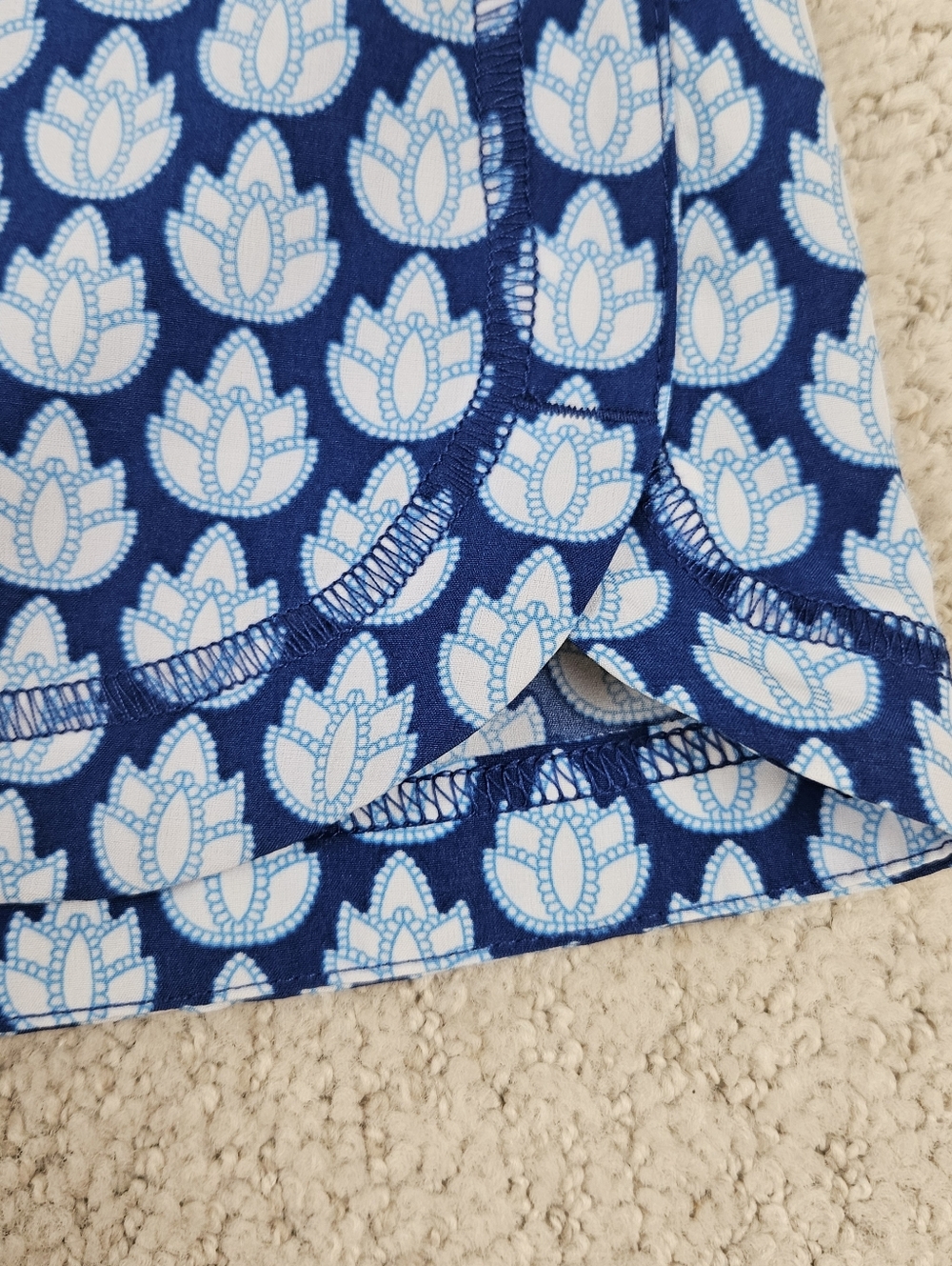 Sigrid Olsen Skort Tennis Golf Womens XL Blue White Pockets Stretch Coastal - Picture 11 of 11